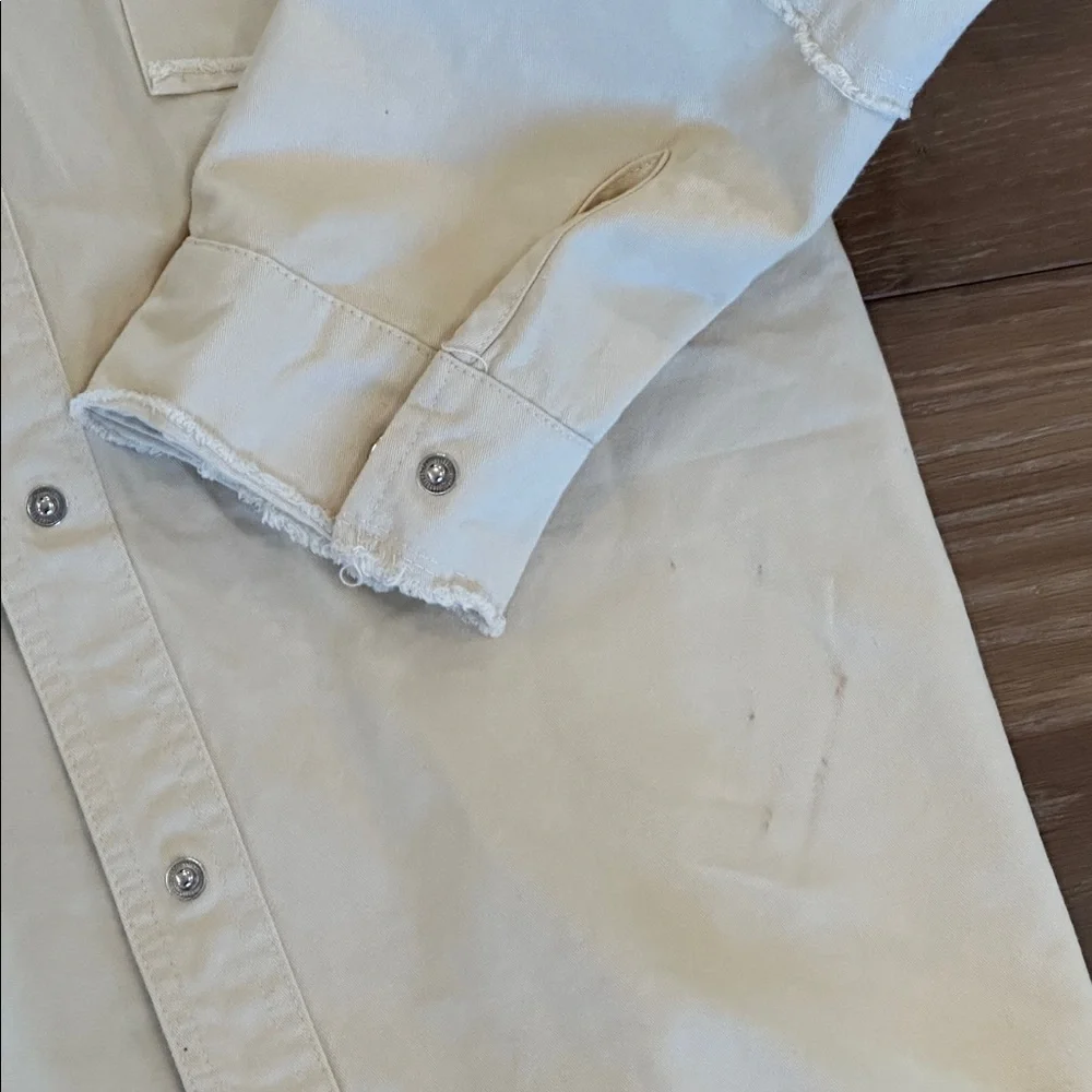 Whiskey Weather Panache Apparel cotton shacket cream L - Picture 4 of 6